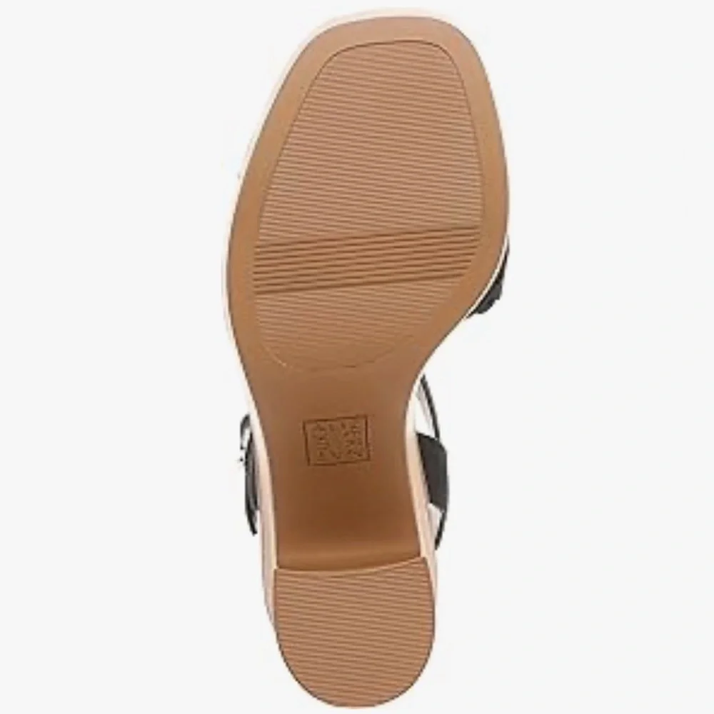 NWT Naturalizer Women's Kira Chunky Heeled Sandals, Black, Size 8.5